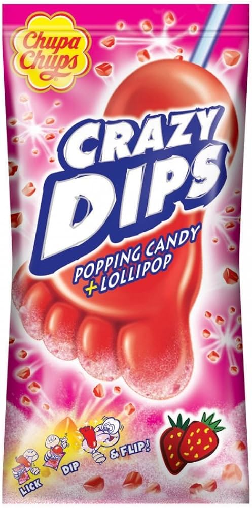 Chupa Chups Crazy Dips Strawberry 14g