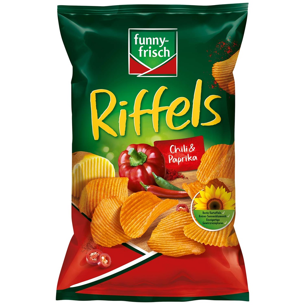 FunnyFrisch Riffels Chili & Paprika 150g