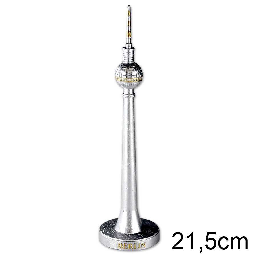 Berlin Miniatur groß Fernsehturm silber