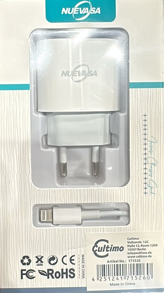 Nuevasa Netzteil + Lightning Kabel