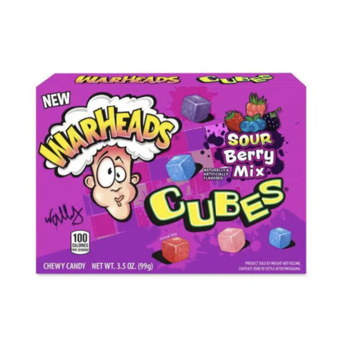 Warheads Sour Berry Mix Cubes 99g