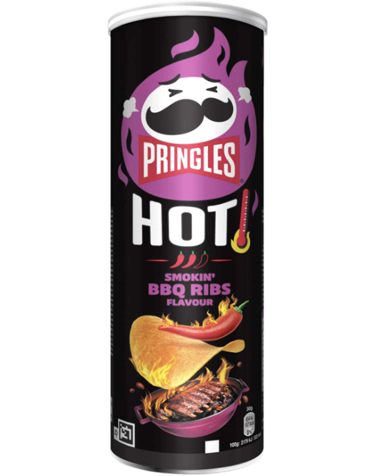 Pringles Hot Smokin' BBQ Ribs Flavour 160g