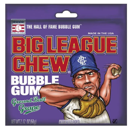 Big League Chew Bubble Gum Ground Ball Grape 60g