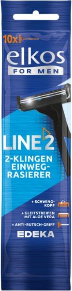 Elkos Men Einwegrasierer 2-Klingen 10 Stück