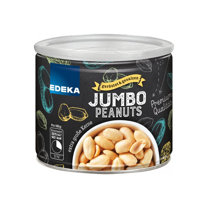 Edeka Erdnüsse Jumbo geröstet & gesalzen 200g