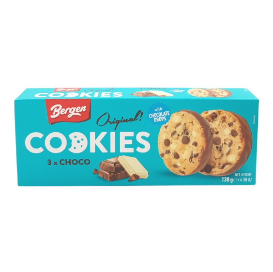 Bergen Triple Chocolate Cookies 130g