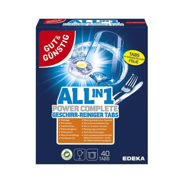 Gut & Günstig All in One Geschirr-Reiniger Tabs 40 Stück
