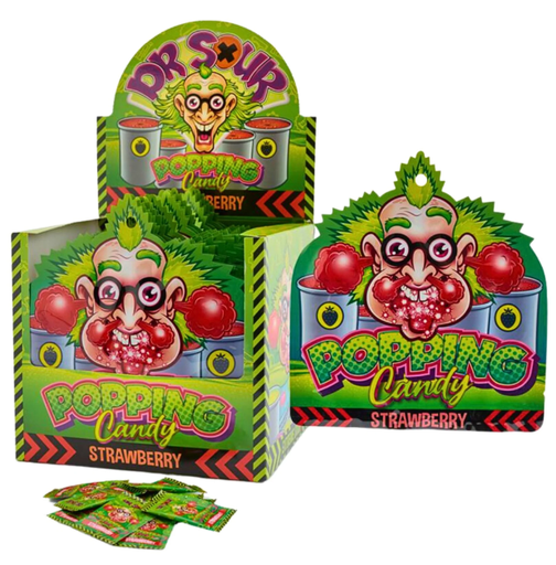 [P0001269] Dr. Sour Popping Candy Strawberry 15g