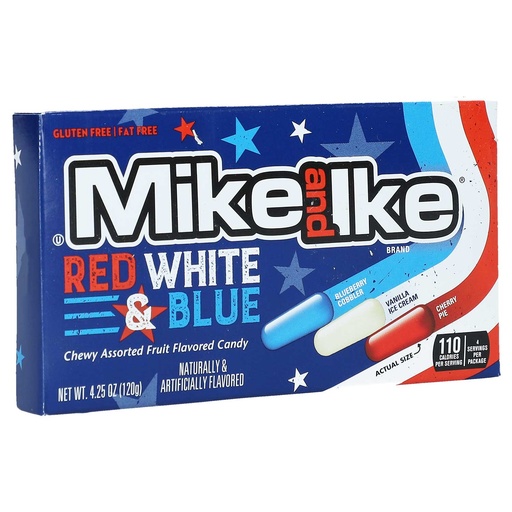 [P0001997] Mike and Ike Red White & Blue 120g