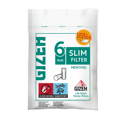 [P0002943] Gizeh 6mm Slim Filter Menthol