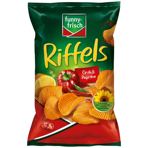 [P0003373] FunnyFrisch Riffels Chili & Paprika 150g