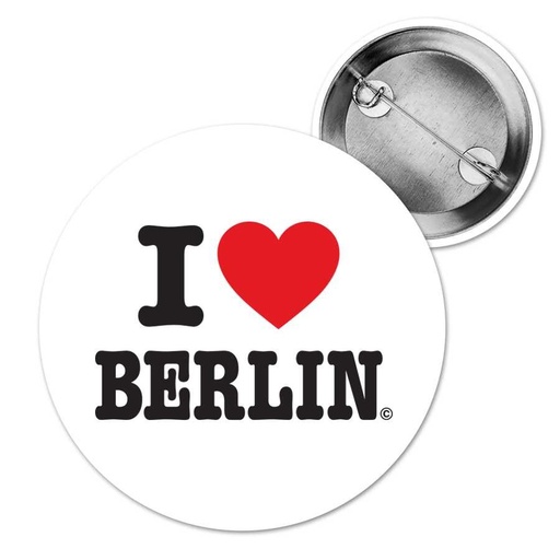 [P0003488] Button I Love Berlin Weiß