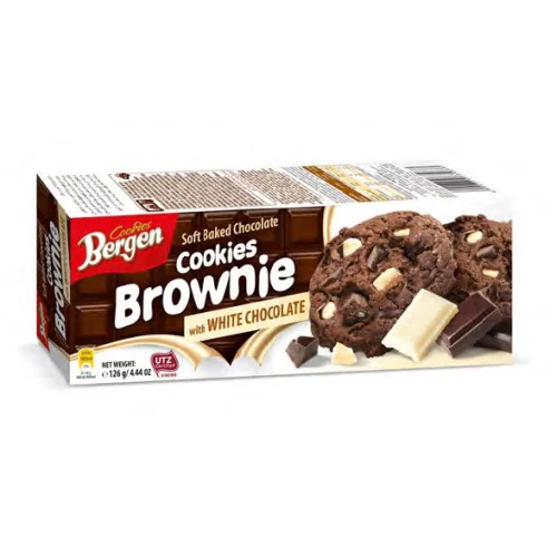 [P0000025] Bergen Brownie Cookies with White Chocolate 126g