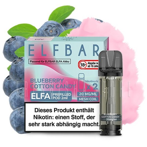 [P0004049] Elf Bar Elfa Blueberry Cotton Candy Pod 2er