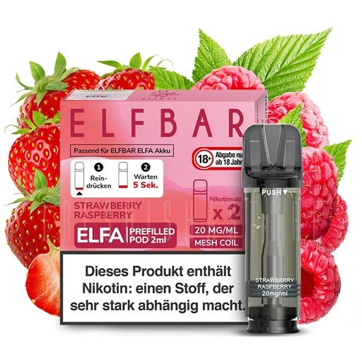 [P0004057] Elfbar Elfa Strawberry Raspberry Pod 2er