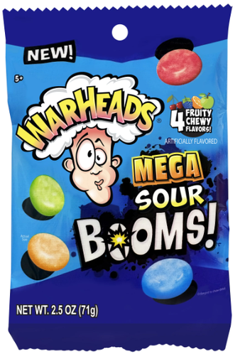 [P0000592] Warheads Mega Sour Booms 71g